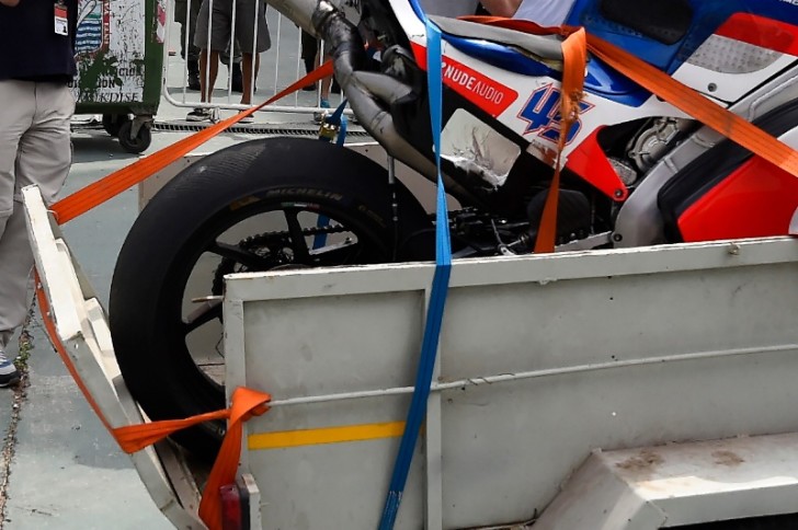 Мотоцикл Скотта Реддинга после аварии, MotoGP 2016