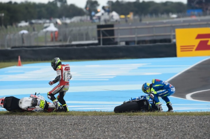 Кэл Крачлоу и Алейш Эспаргаро, Гран-При Аргентины, MotoGP 2016, авария, падение