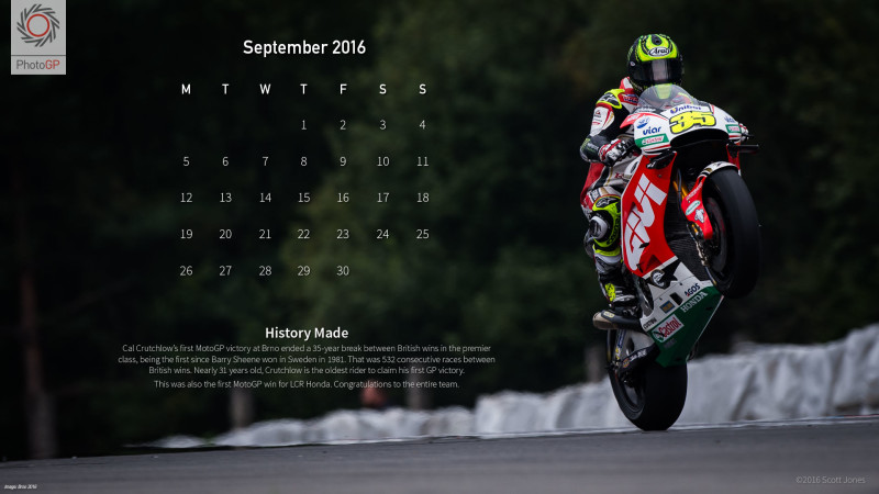 Календарь MotoGP на сентябрь 2016