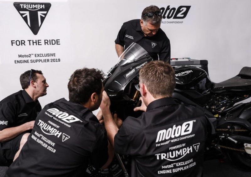 Тесты мотоцикла Triumph Moto2 (Арагон, 2018)