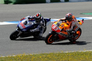 Столкновения пилотов MotoGP Марка Маркеса и Хорхе Лоренцо Гран-При Испании 2013