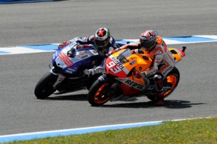Столкновения пилотов MotoGP Марка Маркеса и Хорхе Лоренцо Гран-При Испании 2013