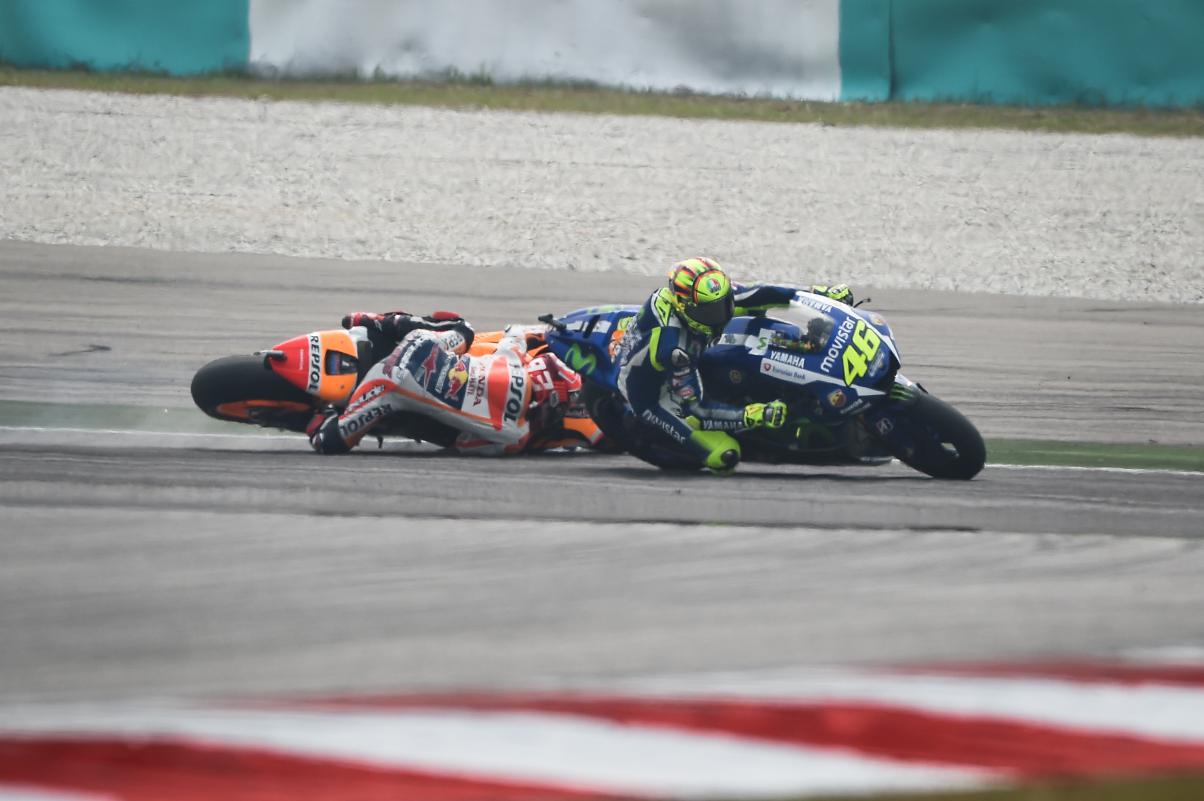 Валентино Росси и Марк Маркес, MotoGP Гран-При Малайзии 2015
