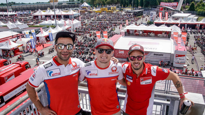 Петруччи, Миллер и Довициозо на World Ducati Week 2018