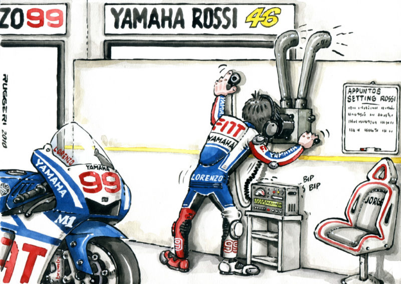 Карикатура на гараж FIAT Yamaha