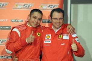 Росси и Ferrari, тесты на болиде 2008 года