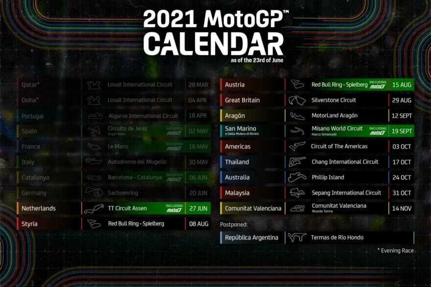 календарь MotoGP 2021
