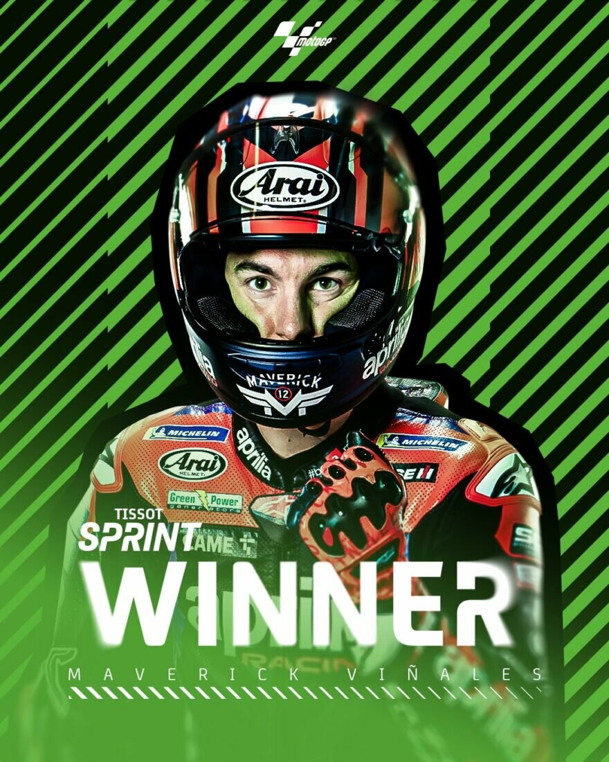 Маверик Виньялес – победитель спринт-гонки MotoGP
